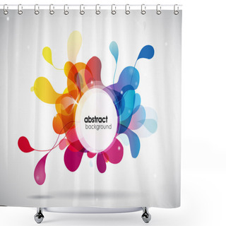 Personality  Abstract Colored Background With Circles. Shower Curtains