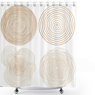 Personality  Cut Tree Trunk Shower Curtains