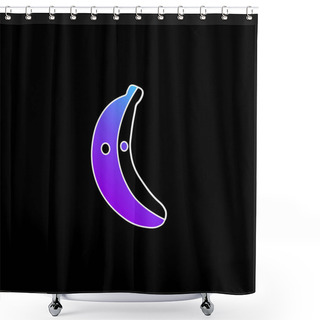 Personality  Bananity Social Logo Blue Gradient Vector Icon Shower Curtains
