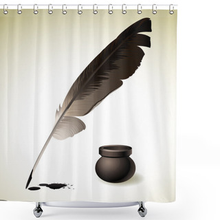 Personality  Quill Pen Shower Curtains