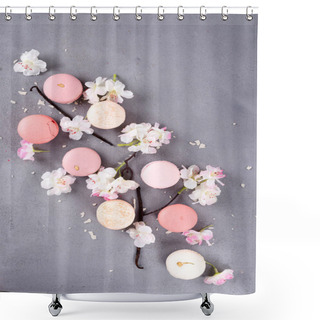 Personality  French Pastel Macarons Shower Curtains