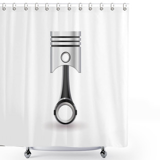 Personality  Engine Piston Shower Curtains
