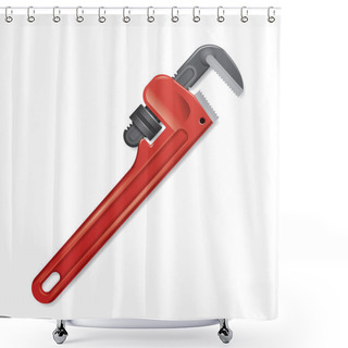 Personality  Pipe Wrench Shower Curtains