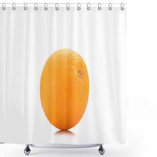 Personality  Close Up View Of Fresh Wholesome Orange Isolated On White Shower Curtains