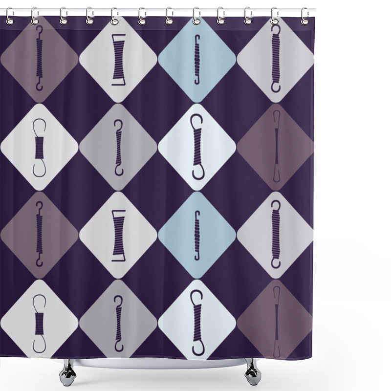 Personality  Seamless Background With Springs Shower Curtains