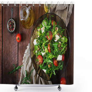 Personality  Salad Of Vegetables With Feta Cheese And Nuts Shower Curtains