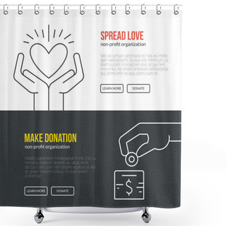 Personality  Charity Banner Template Shower Curtains