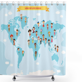 Personality  Multicultural Characters Of The World Shower Curtains