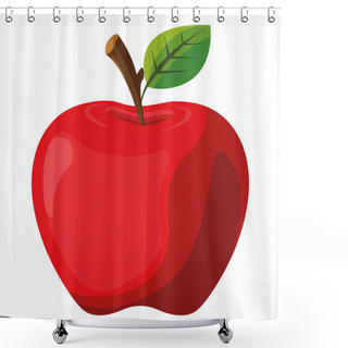 Personality  Apple Fruit Design Shower Curtains