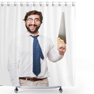 Personality  Businessman With Cork Board Shower Curtains