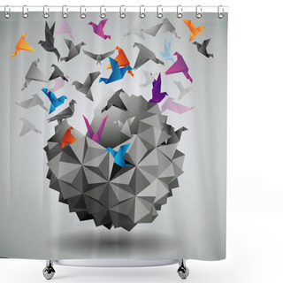 Personality  Paper Freedom Shower Curtains