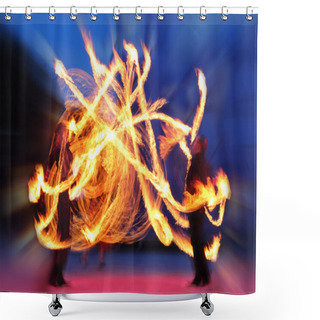 Personality  Fire Show Shower Curtains