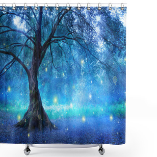 Personality  Fairy Tree In Mystic Forest Shower Curtains