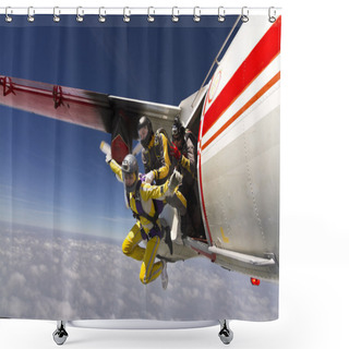 Personality  Skydiving Photo. Shower Curtains