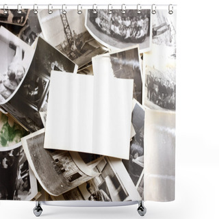 Personality  Abstract Background. Vintage Photo. Shower Curtains