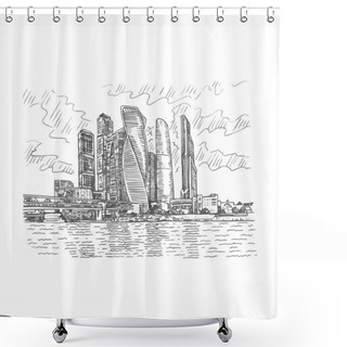 Personality  Moscow City (Moscow International Business Center), Russia. Shower Curtains