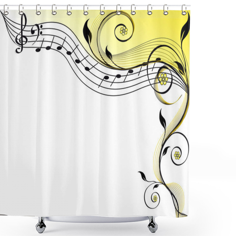 Personality  Music Theme. Vector Illustration Shower Curtains