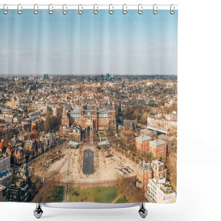Personality  April 3, 2019. Amsterdam, Netherlands. Aerial View Of The The Rijksmuseum. Netherlands National Museum Dedicated To Arts And History. Shower Curtains