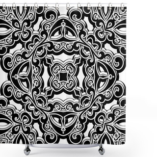 Personality  Vintage Ornament Shower Curtains