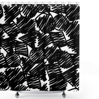 Personality  Geometric Seamless Pattern. Netting Structure. Abstract Pattern Shower Curtains