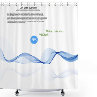 Personality  Abstract Vector Background, Color Transparent Waved Lines For Brochure, Website, Flyer Design. Shower Curtains