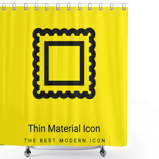 Personality  Border For Frame Pictures Minimal Bright Yellow Material Icon Shower Curtains