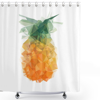 Personality  Geometric Polygonal Pineapple Shower Curtains