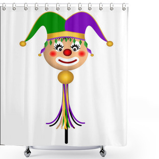 Personality  Court Jester Doll Shower Curtains