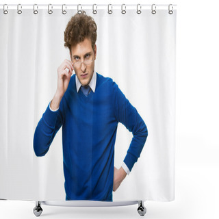 Personality  Handsome Young Man Shower Curtains