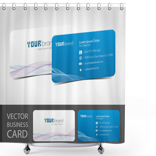 Personality  Business Card | Blue Shower Curtains