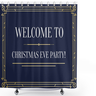Personality  Great Vintage Invitation To Christmas Party Shower Curtains