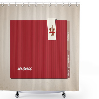 Personality  Restaurant Menu Design Card Shower Curtains
