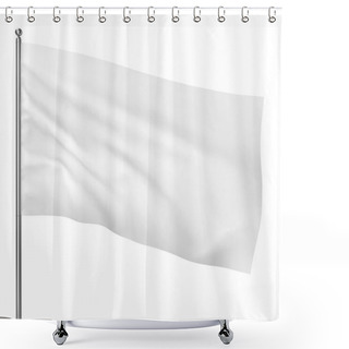 Personality  Blank White Flag Shower Curtains