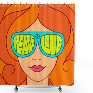 Personality   Beautiful Hippie Girl Shower Curtains