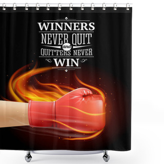 Personality  Winners And Quitters Quotes Shower Curtains