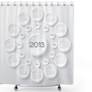 Personality  Calendar 2013 Vector Shower Curtains
