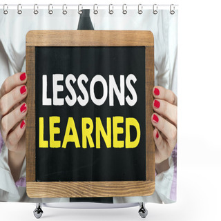Personality  Blackboard With  Lessons Learned Shower Curtains