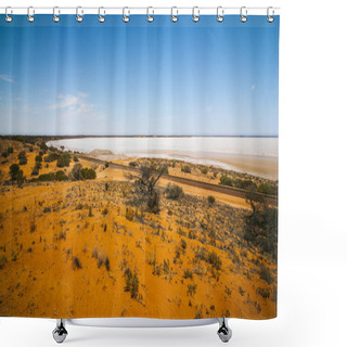 Personality  Dry Lake Australia Shower Curtains