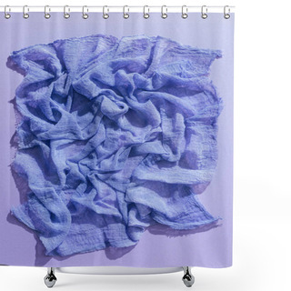 Personality  Top View Of Purple Gauze Fabric On Purple Backgroundtissue Shower Curtains