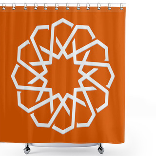 Personality  Islamic Motif, Sacred Geometry, Vector Illustration Shower Curtains