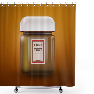 Personality  Illustration Of A Jar Of Peanut Butter Shower Curtains