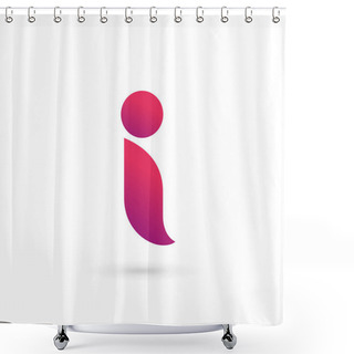 Personality  Letter I Logo Icon Design Template Elements Shower Curtains