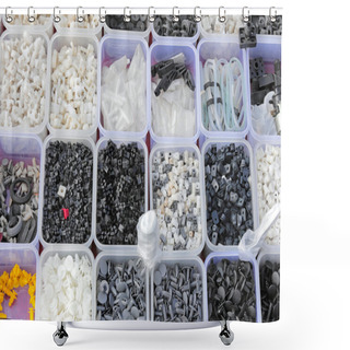 Personality  Plastic Parts Trays Shower Curtains