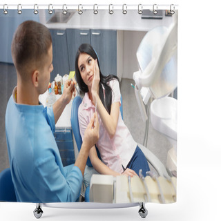 Personality  Stomatology And Health Care Concept Shower Curtains