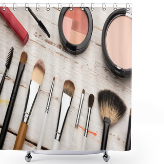 Personality  Brushes And Decorative Cosmetics Shower Curtains