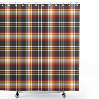 Personality  Black, Red And White Plaid Background Shower Curtains