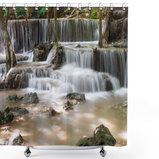 Personality  Waterfalls Cascading Off Small Cliffs Shower Curtains