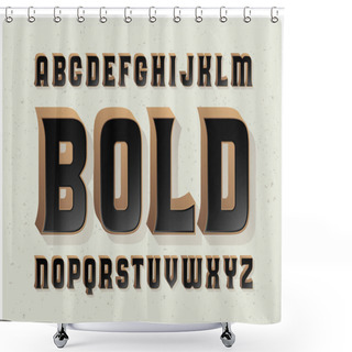 Personality  Bold Font Typeface Shower Curtains