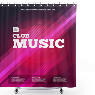 Personality  Club Music Flyer Shower Curtains