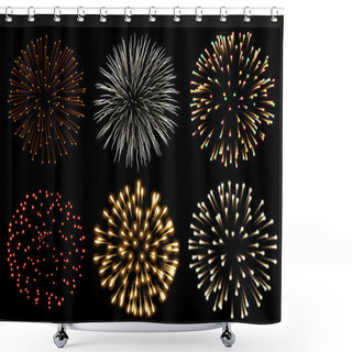 Personality  Fireworks Set Shower Curtains